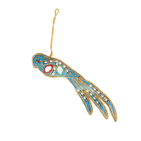 Bird Shaped Beaded Hanging Ornament Rice DK